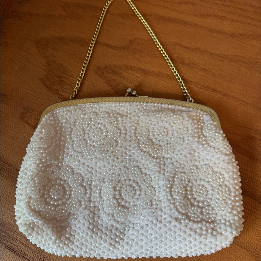 Golden Name Vintage beaded handbag